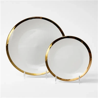 Gold Rim Electroplated Dinnerware Sets factory